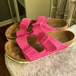 PINK Suede Birkenstocks EUC